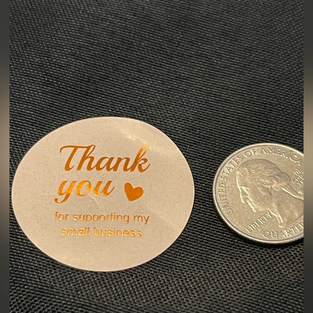 Thank You Stickers Roll, 500 labels, Great for resale, business shipping, 1.5”